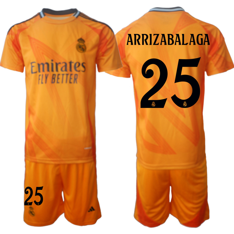 Men 2024-2025 Club Real Madrid away orange #25 Soccer Jersey